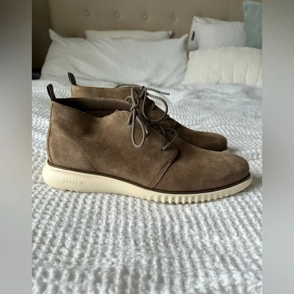 Cole Haan GrandØS Suede Chukka Boots 12M Brown Lightweight Comfort C41008 NWT